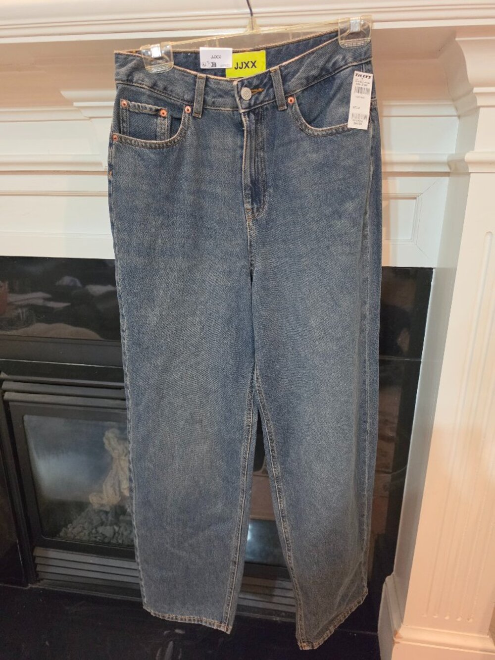 JACK & JONES Boyfriend fit Jeans JXERIN Baggy MW Jeans R159 DNM 25/32 NEW W/TAGS